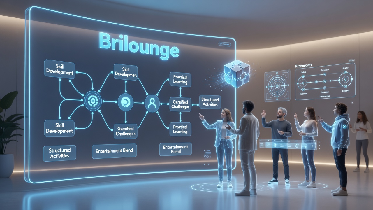 Brilounge Integrates Gamified Challenges Across Themed Virtual Spaces to Support Skill Growth