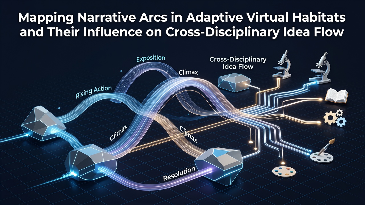 Mapping Narrative Arcs in Adaptive Virtual Habitats and Their Influence on Cross-Disciplinary Idea Flow